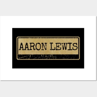 Aliska text black retro - aaron lewis Posters and Art